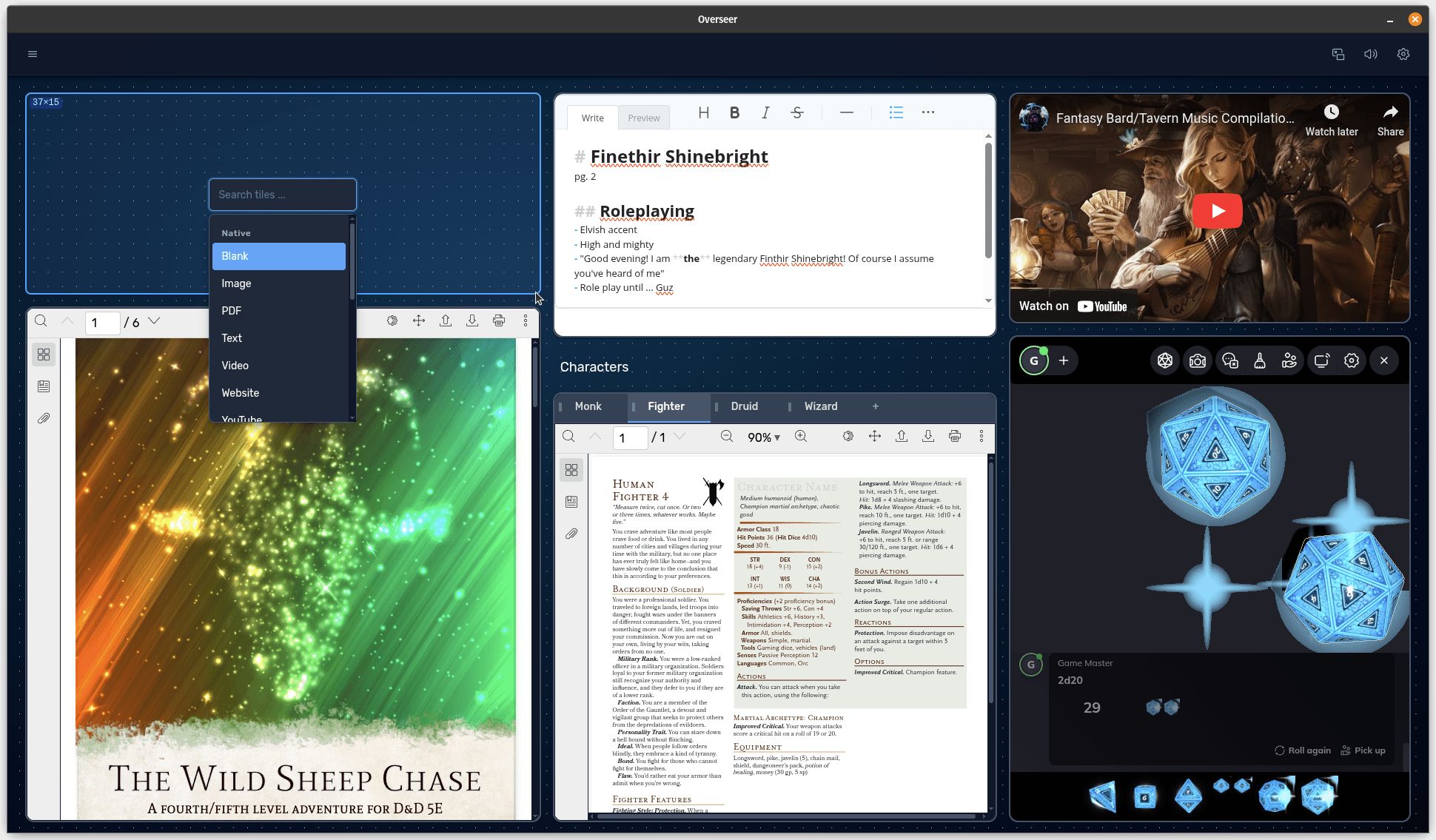 Screenshot of Overseer Studio